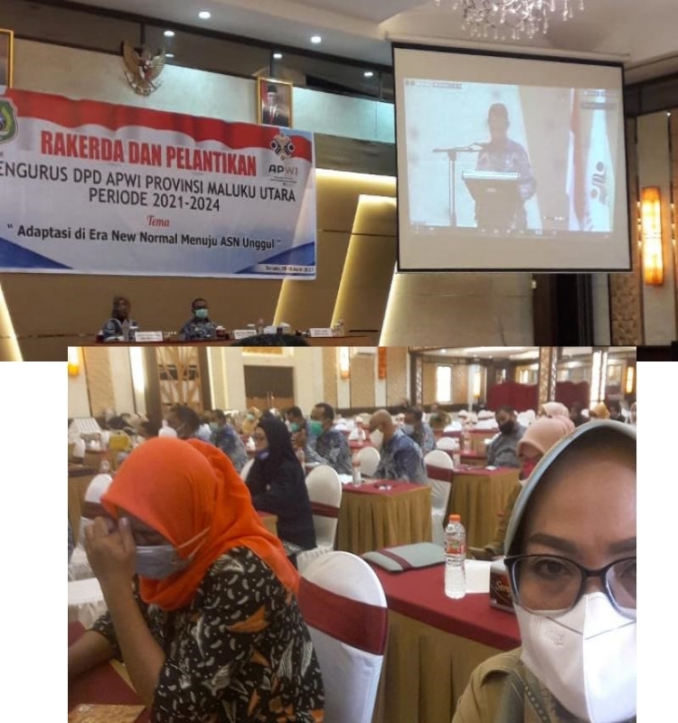 Rakerda dan Pelantikan Pengurus DPD APWI Provinsi Maluku Utara Periode 2021-2024