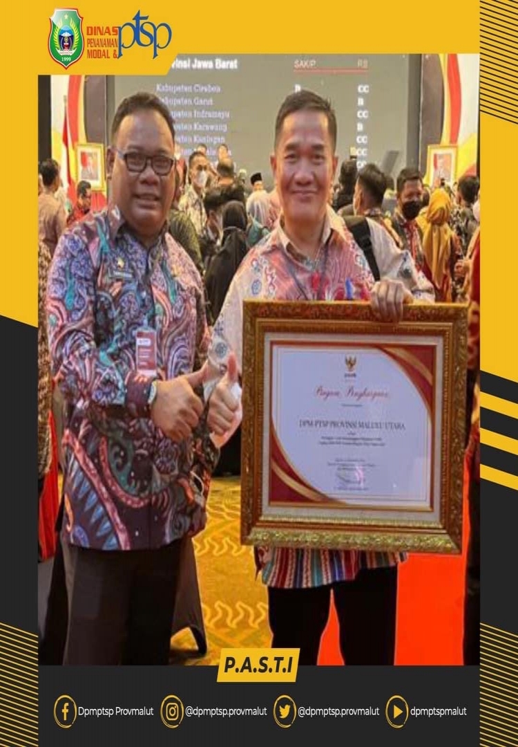 SELAMAT, DPMPTSP Provinsi Maluku Utara Meraih Penghargaan Peringkat 1 ...