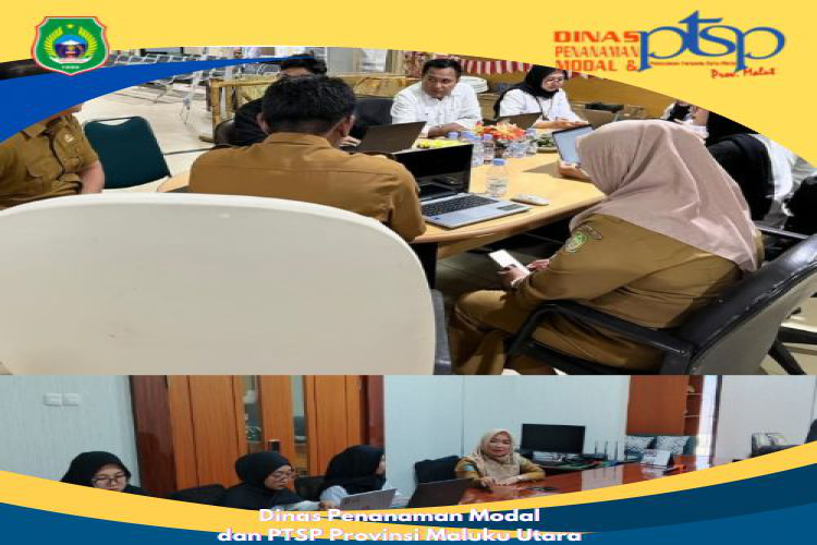 Rapat koordinasi DPMPTSP Provinsi Maluku Utara Bersama BPKP Provinsi Maluku Utara 